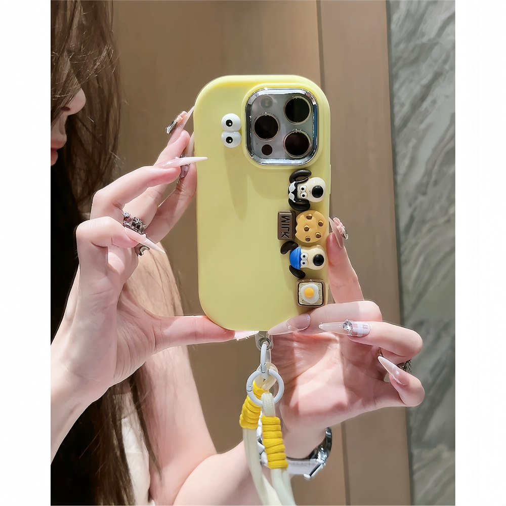 立体掌门狗公仔挂绳适用iphone15/14手机壳华为P70vivo小米oppo套