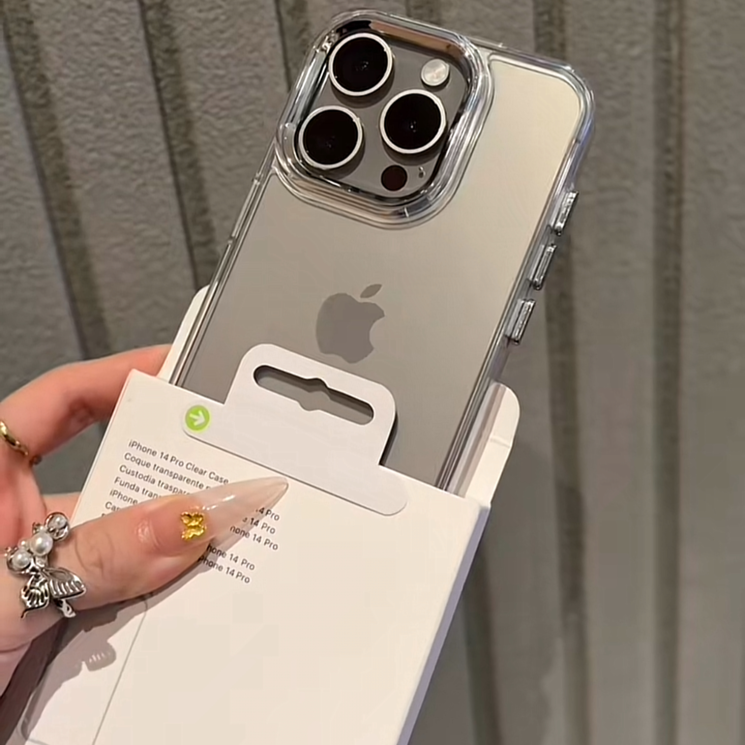 轻奢透明金属框适用iPhone15ProMax苹果1716pro高级感14/13手机壳