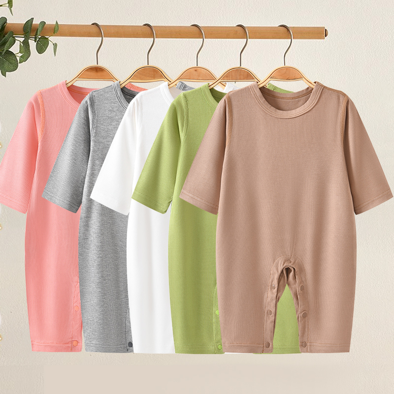 莫代尔婴儿春季衣服秋款连体衣男女宝宝春秋早秋睡衣新生儿哈衣服