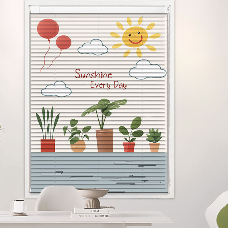 浴室厨房百叶窗帘铝合金免打孔防水防油遮阳卫生间窗帘拉珠定制