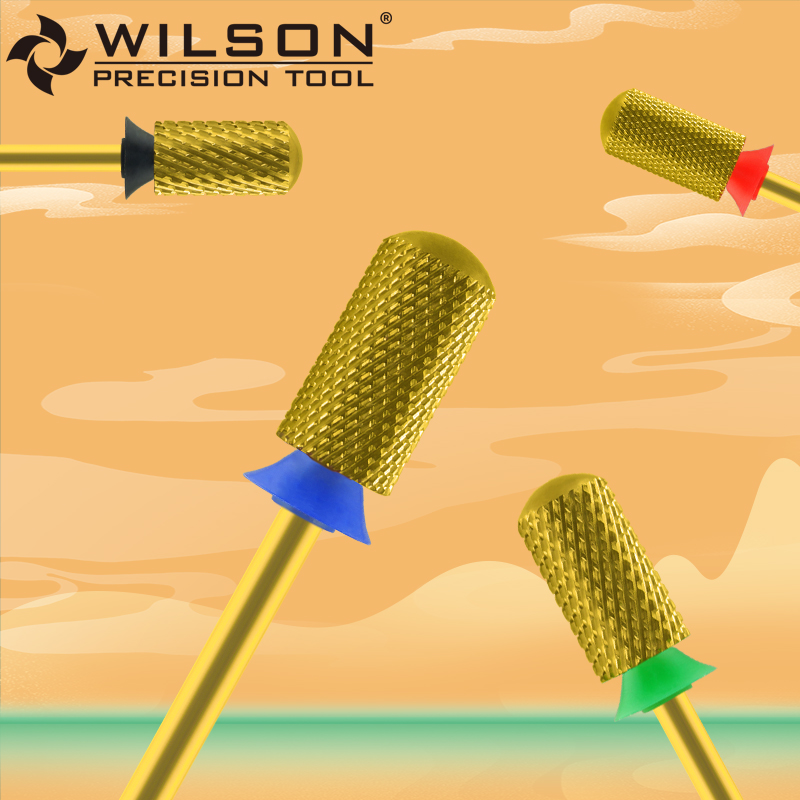 惠而顺新手美甲卸甲磨头6.6mm直筒光头镀钛安全型惠而顺打磨头