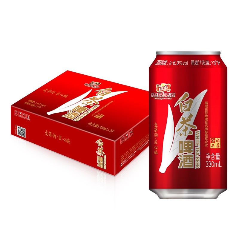 330mL13°惠泉白茶啤酒易整箱24听装