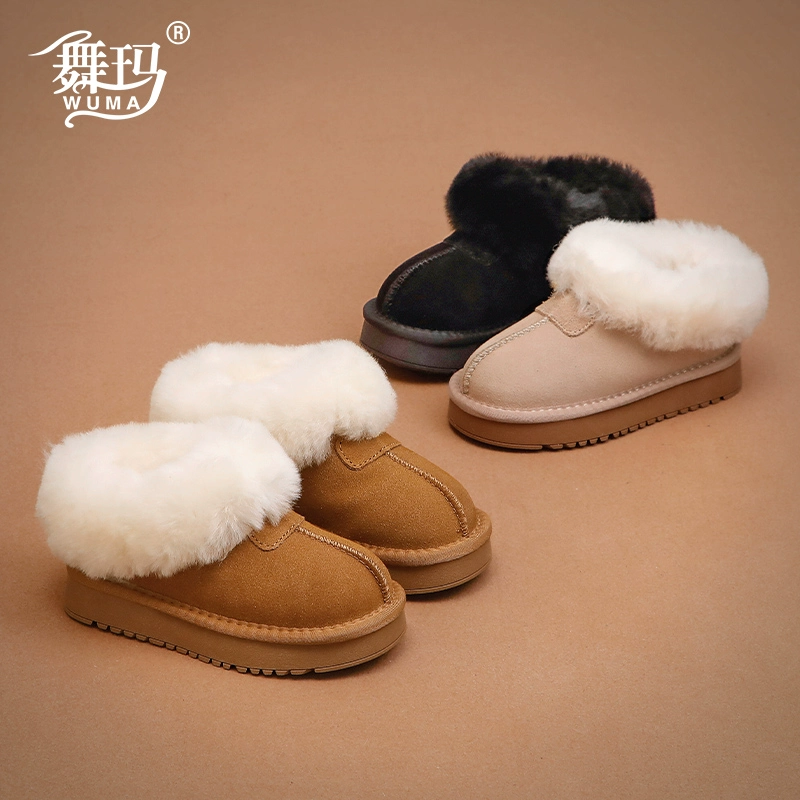 儿童雪地靴女童靴子2024新款冬季女孩厚绒毛口男童宝宝棉鞋446996