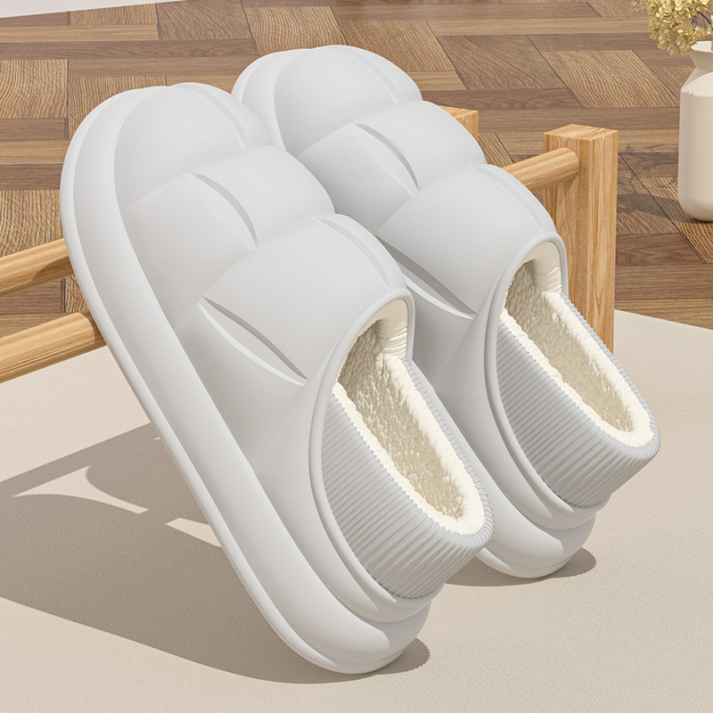 加厚棉拖鞋男士秋冬季室内家居加绒保暖包跟防水冬天棉鞋女款外穿