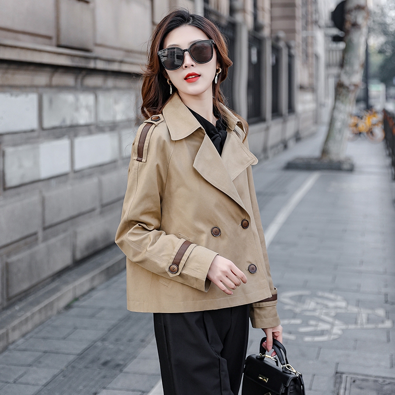 2025春秋新款短款洋气设计感轻奢小众高端大气小个子外套女士风衣