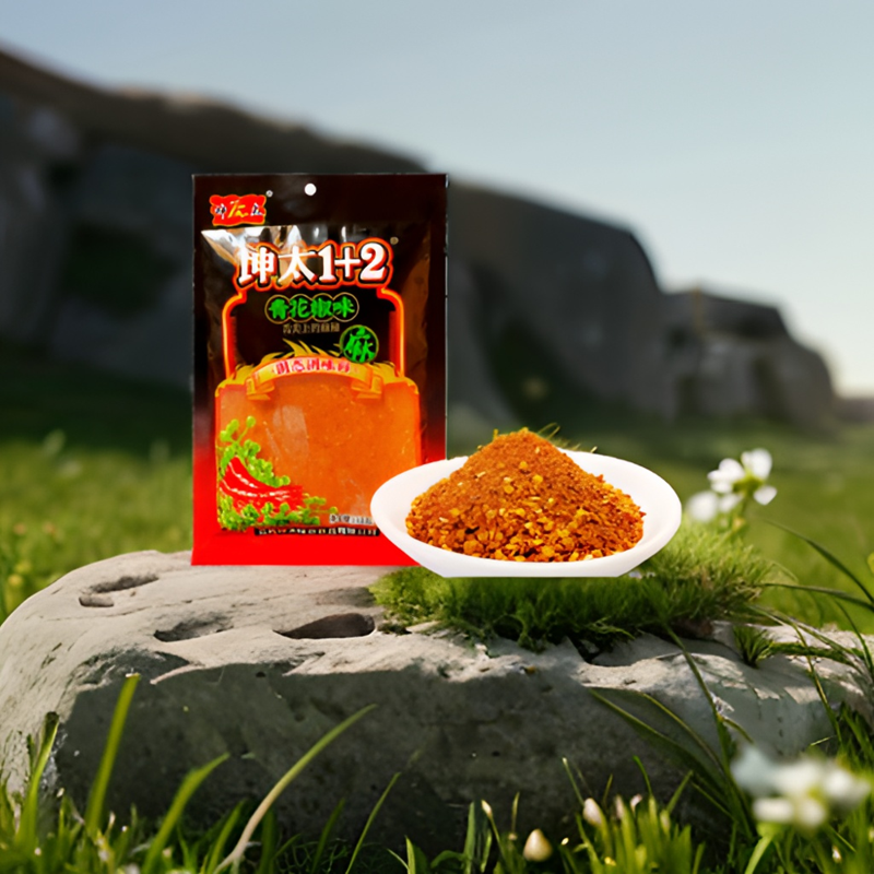 坤太辣椒面1+2蘸水青花椒云南辣椒粉商用特辣麻辣固态调味料蘸料