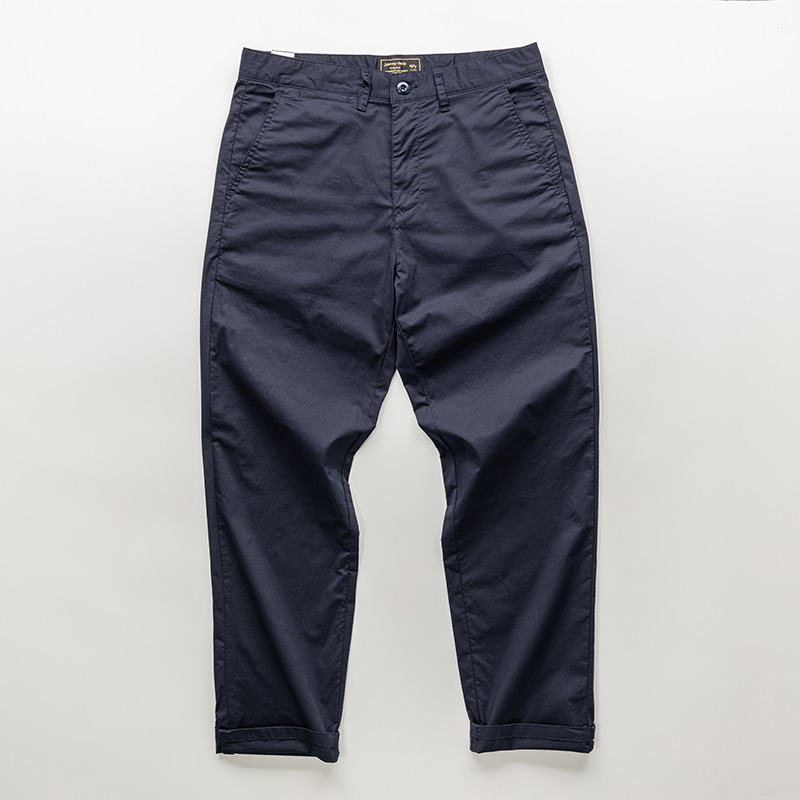 8534款/8531微弹力蓝色直筒休闲裤男士夏季透气宽松长裤百搭基础