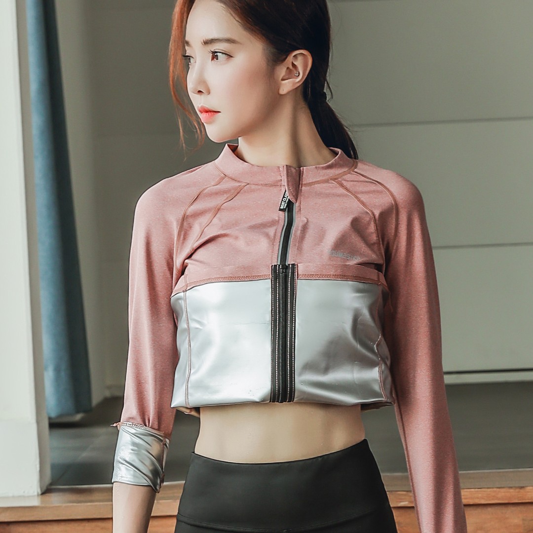 暴汗服女套装大码出汗暴汗裤控体运动跑步健身发汗衣拉链爆汗外套