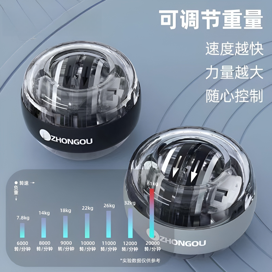 腕力球100公斤自启动男握力球臂力手腕金属60静音离心减压腕力器