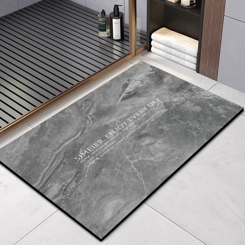 轻奢简约浴室垫卫生间地垫免洗防滑脚垫软硅藻泥卫生间吸水地垫