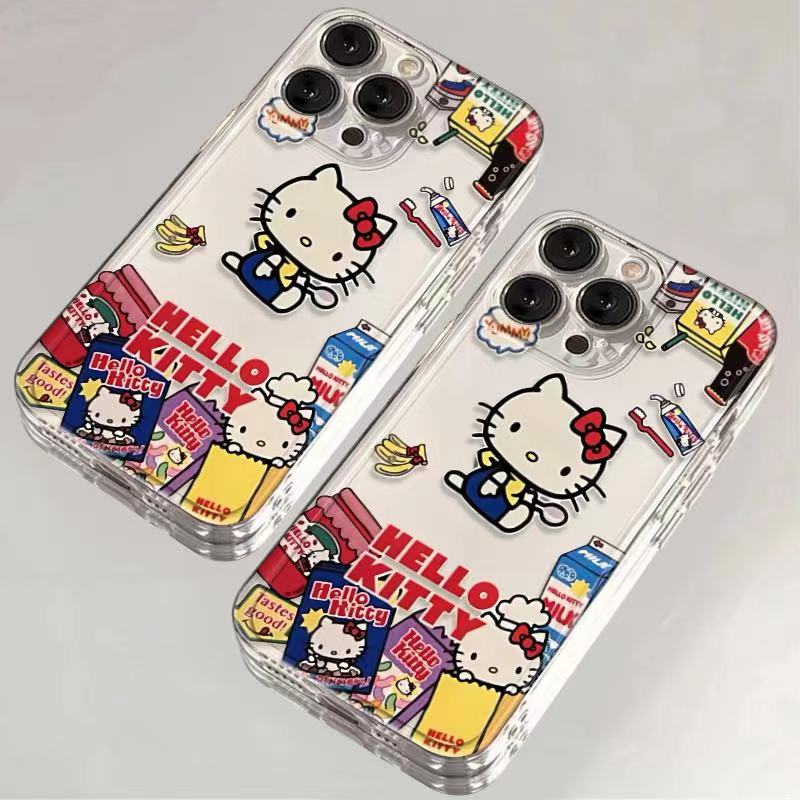 零食KT猫适用苹果16/15手机壳VIVO防摔OPPO全包小米14个性华为P70