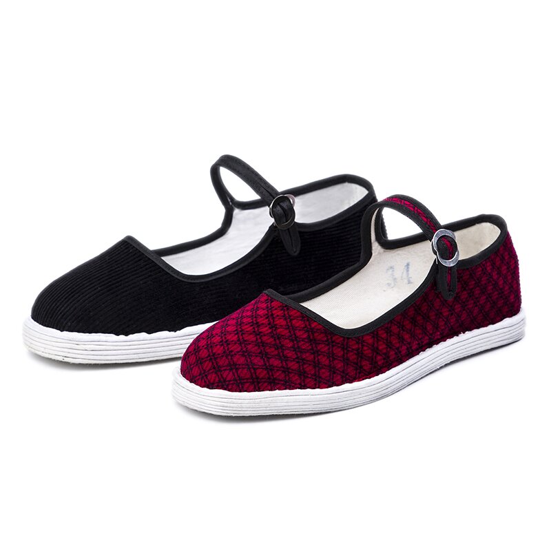 大顺坊女士一代透气吸汗复古浅口款老北京工艺千层底布鞋单鞋休闲