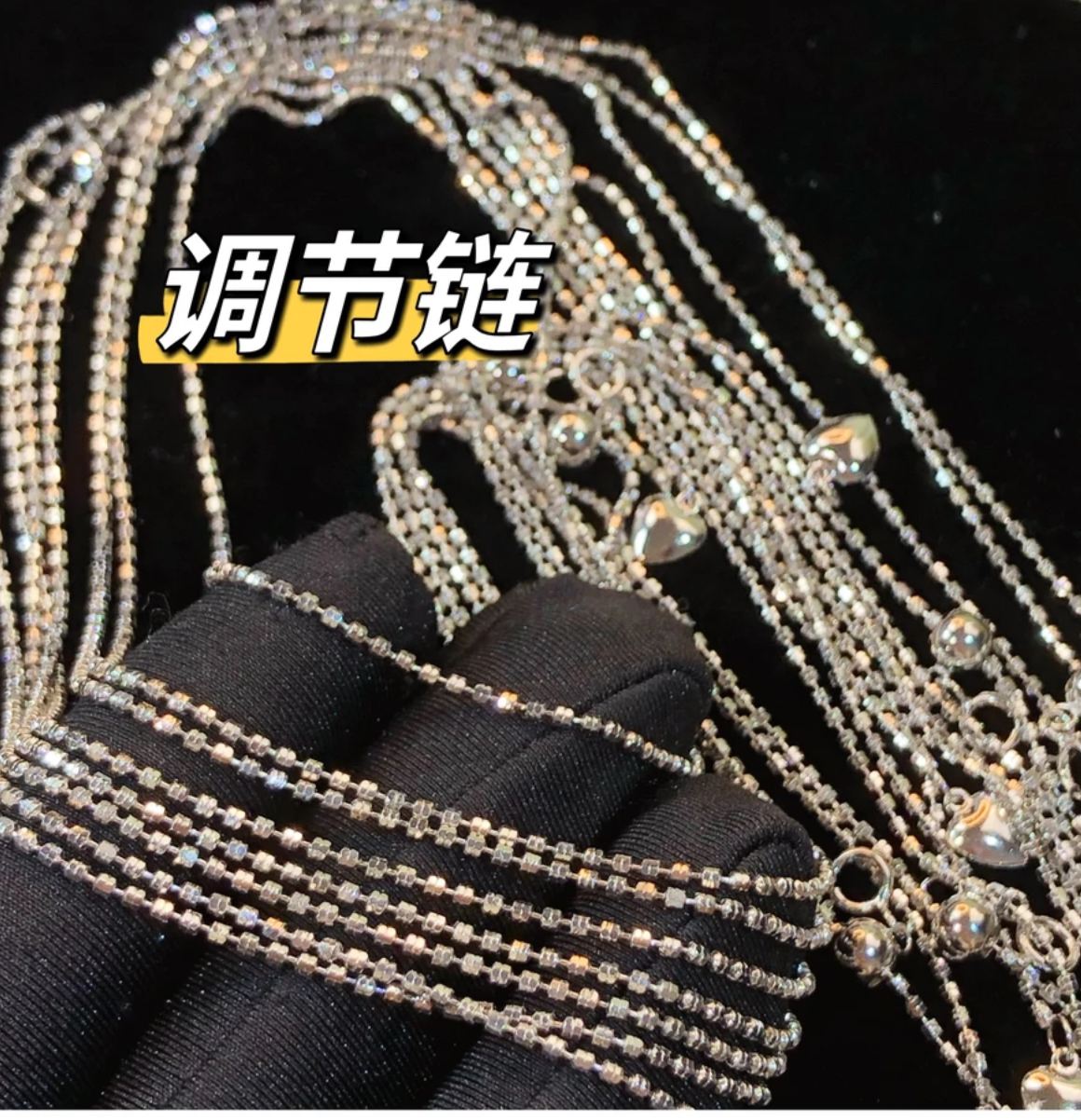 链子925银 意大利工艺，50长万能调节s长款手工925银项链饰品百搭