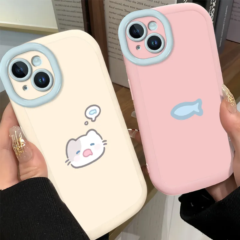 小猫想小鱼适用iPhone17/17promax手机壳苹果16/15/13防摔xsxr软7