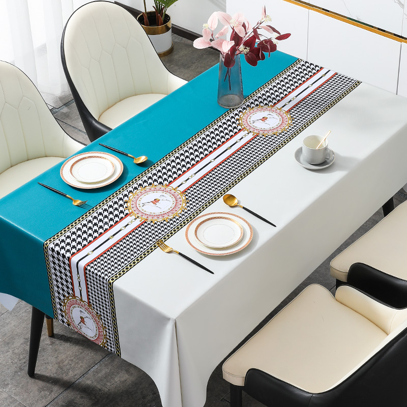 本知皇家骏马桌布防水防油防烫免洗网红高级感长方形茶几餐桌家用