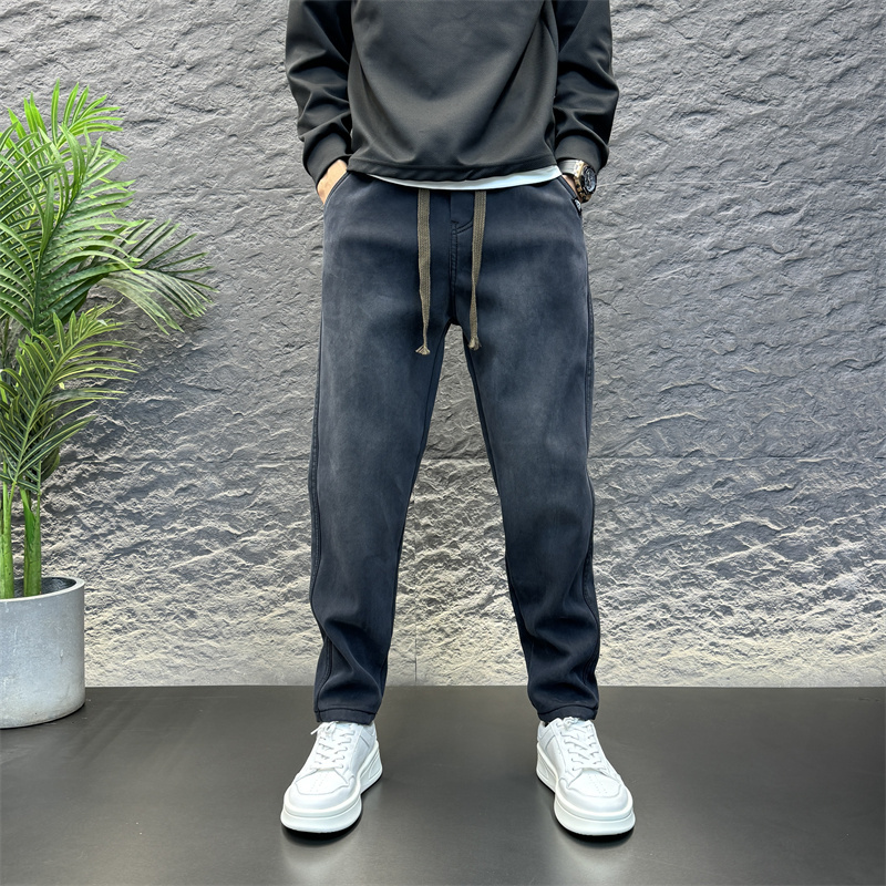 双11好物休闲痞帅显瘦修身裤潮流哈伦裤男痞帅慵懒男士春季痞帅