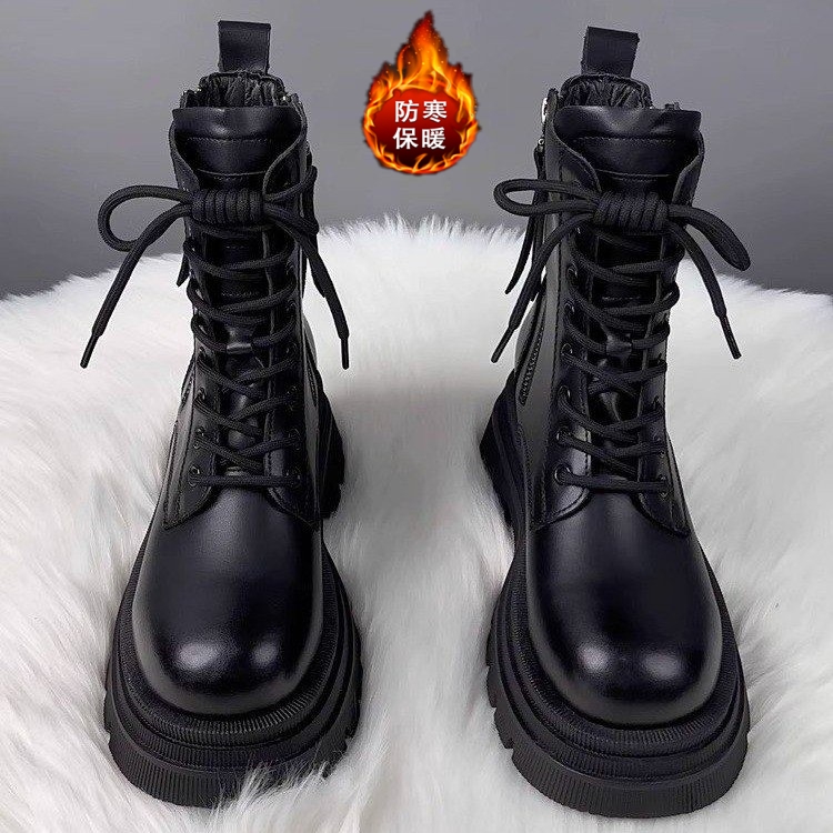 厚底马丁靴女2025新款百搭单靴秋冬季加绒英伦风网红爆款短靴子女