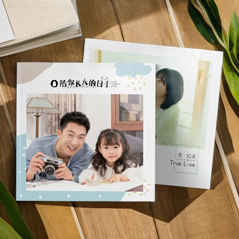 【热销】大容量130图，覆膜不褪色，宝宝儿童成人相册定制照片书制作