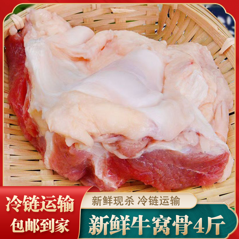 新鲜牛窝骨 黄牛膝盖骨 筋头八脑 4斤装 网红牛窝骨