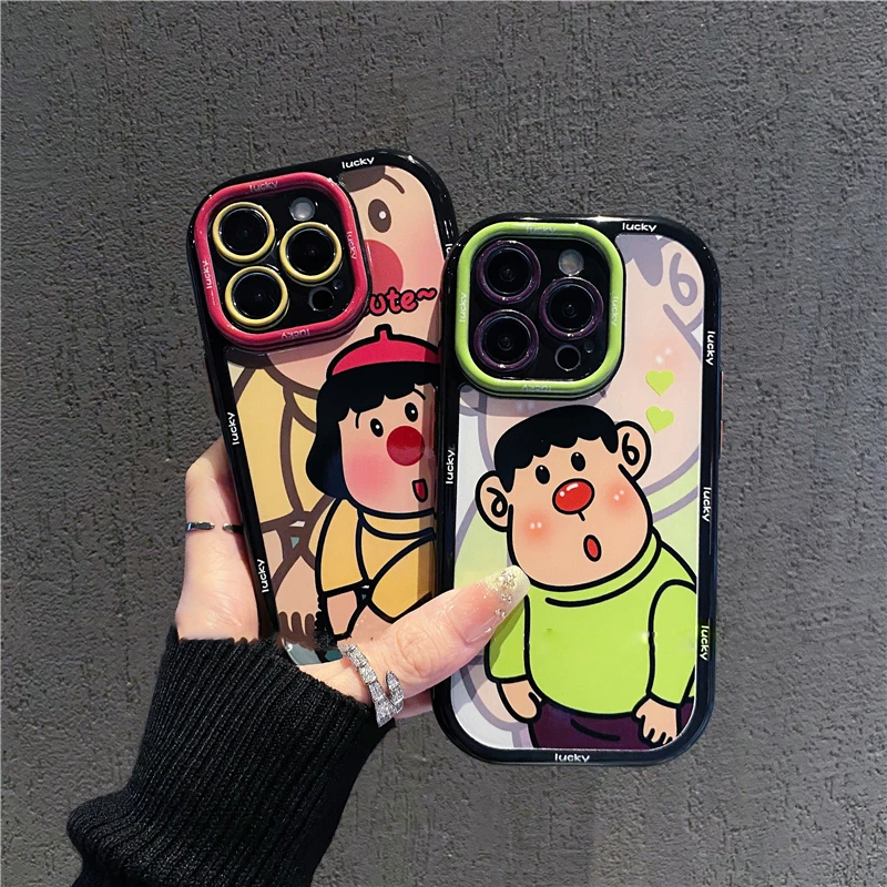 撞色奶油胖虎适用苹果16华为oppo小米14vivo手机壳防摔iphone1514