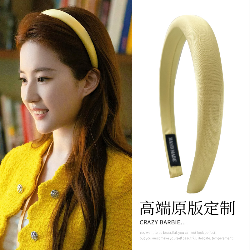 玫瑰的故事刘亦菲同款发箍女款夏季高颅顶黄色头箍发卡2024新款潮