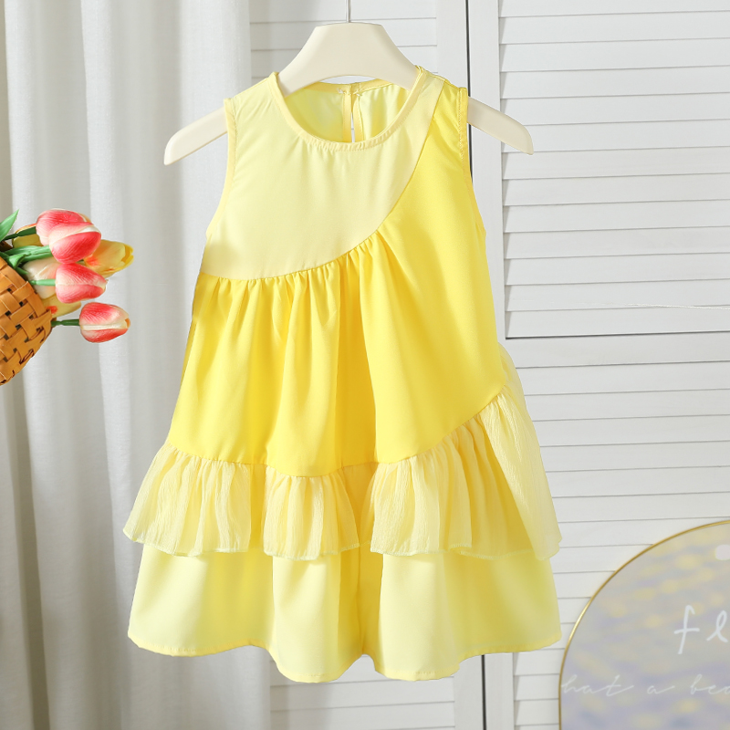 女童2025连衣裙夏季新款网红儿童夏款大童裙子女孩夏装洋气公主裙