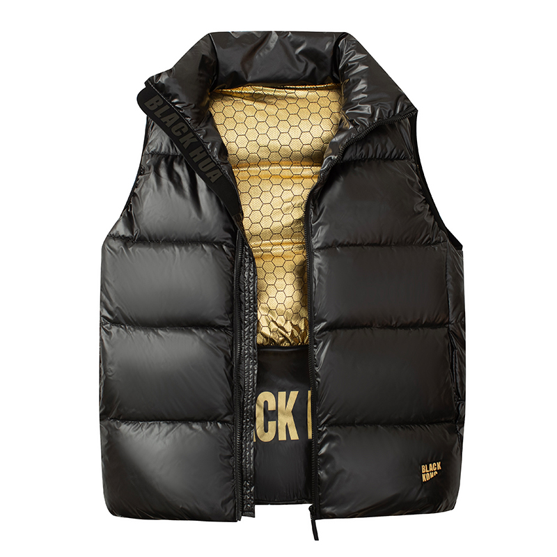 2025新款黑金马甲冬季韩版潮牌情侣加厚马甲