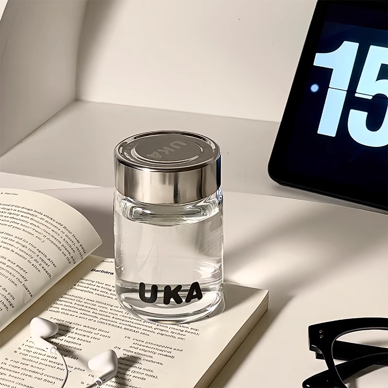 高颜值水杯女生高硼硅玻璃杯便携小巧耐高温夏天透明简约杯子家用