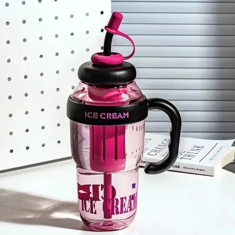 现货成人运动水杯大容量高颜值女生2024新款巨无霸冰霸杯吸管杯子