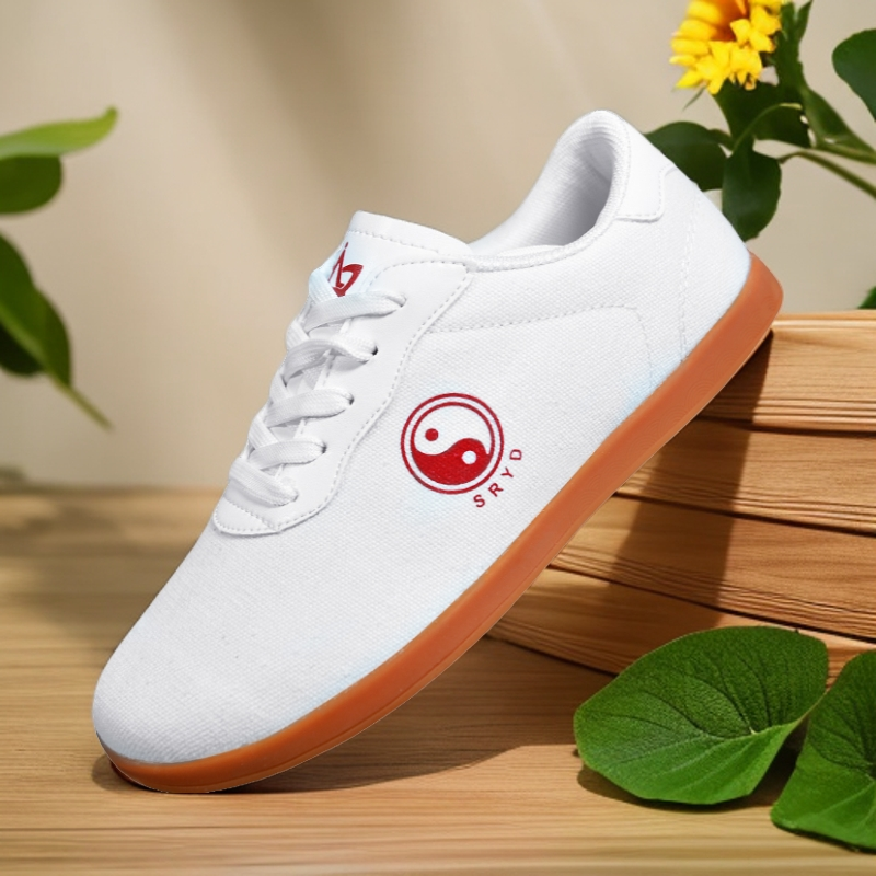 太极鞋透高密帆布气牛筋底武术小白鞋布鞋防滑练功男女款运动