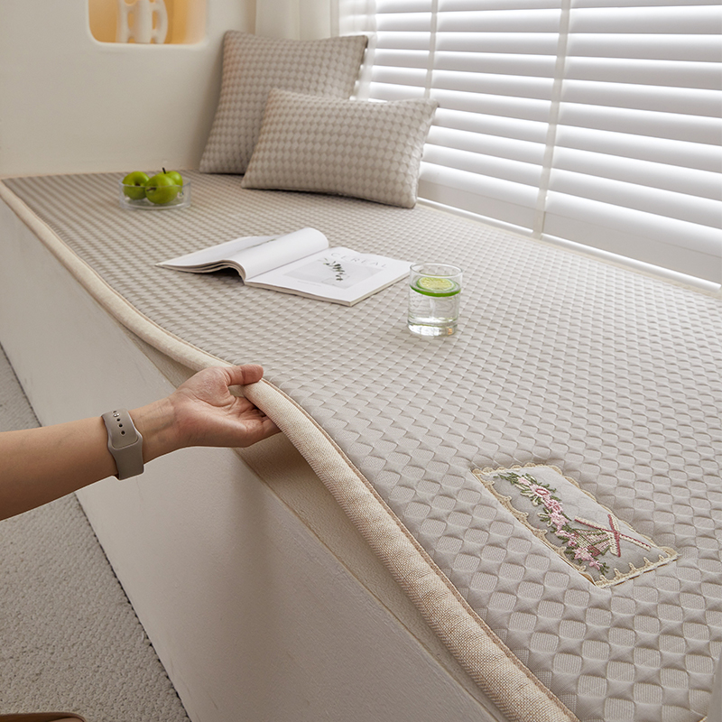 新款2025简约飘窗垫凉豆豆窗台海绵坐垫防滑冷感加厚阳台垫榻榻米