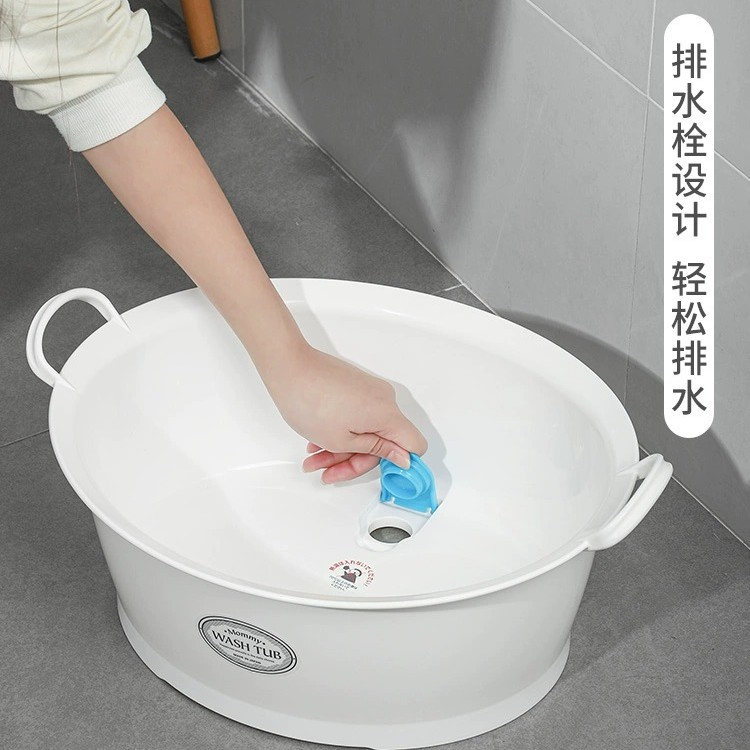 日本进口家用塑料盆子洗衣盆大号脸盆洗手盆泡脚盆厨房洗碗洗菜盆