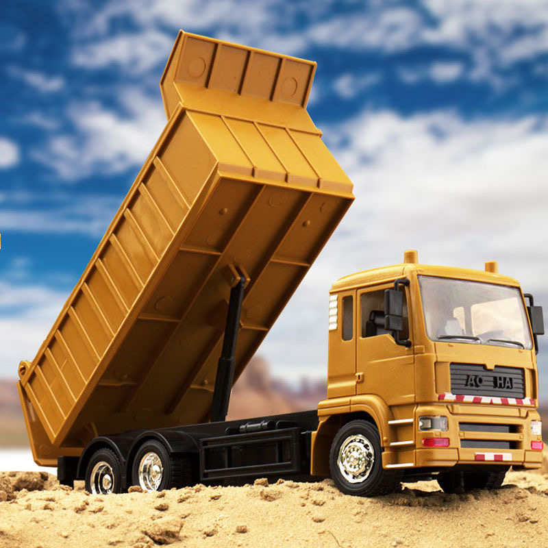 儿童遥控自卸车工程车翻斗车玩孩充电电动工程车自卸车玩具无线