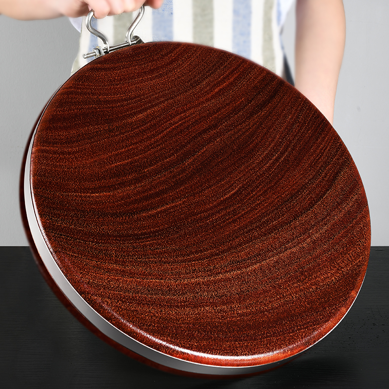 【工厂直发】进口铁木切菜板整木砧板抗菌防霉家用食品级实木圆案板