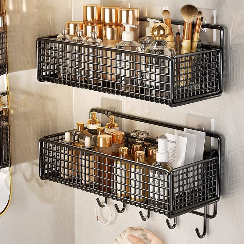优勤卫生间置物架免打孔浴室洗手间架子墙上壁挂厕所洗澡间收纳架