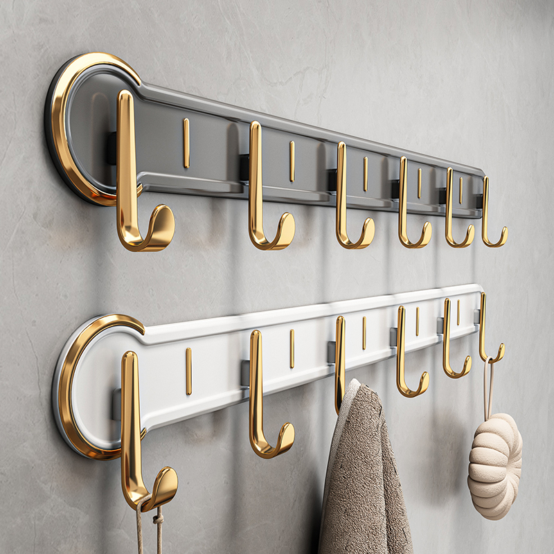 轻奢挂钩强力粘胶承重免打孔卫生间浴室粘钩墙壁门后无痕衣服挂钩