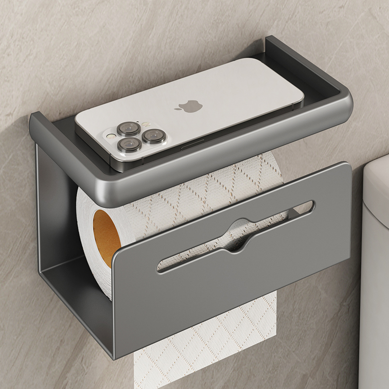 卫生间纸巾盒免打孔卷纸架厕所厕纸放置洗手间壁挂式抽纸置物架子