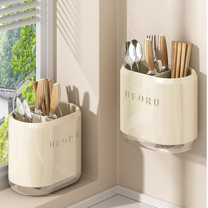 优勤筷子筒收纳盒家用厨房置物架新款壁挂式沥水快子桶勺子筷子笼