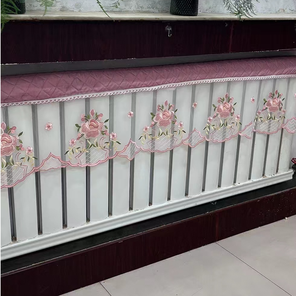 防熏黑墙面暖气罩暖气片花边款防尘美观家用新老式暖气通用暖气罩