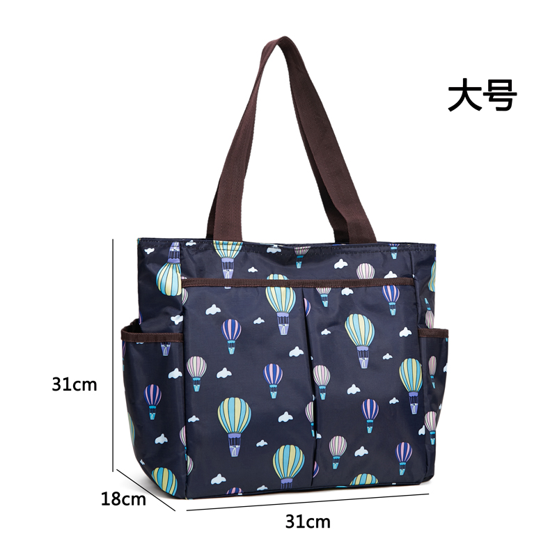 短途旅行包手提行李包大容量旅行袋外出购物袋单肩花布包妈咪包女