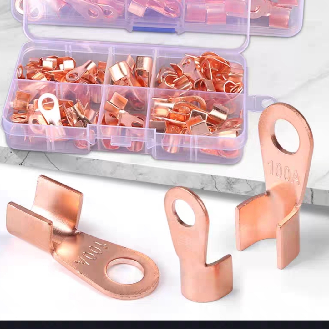 纯铜线尾套盒接线鼻子40A－300A线尾铜鼻子纯铜接线端子卡子