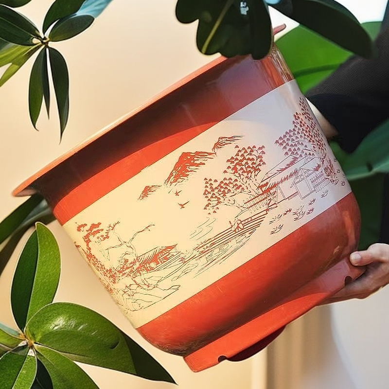 【拍一发五】A380口径33厘米树脂大花盆加大口径盆栽绿植花盆特树脂