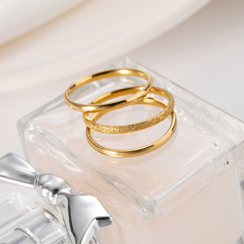 钛钢戒指 不掉色【C12】三生三世戒指ins冷淡风网红时尚叠戴尾戒