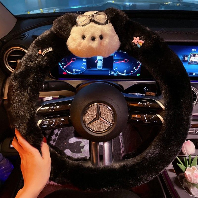 方向盘套冬季毛绒爆款2025最新款女士专用个性通用男士毛绒把套