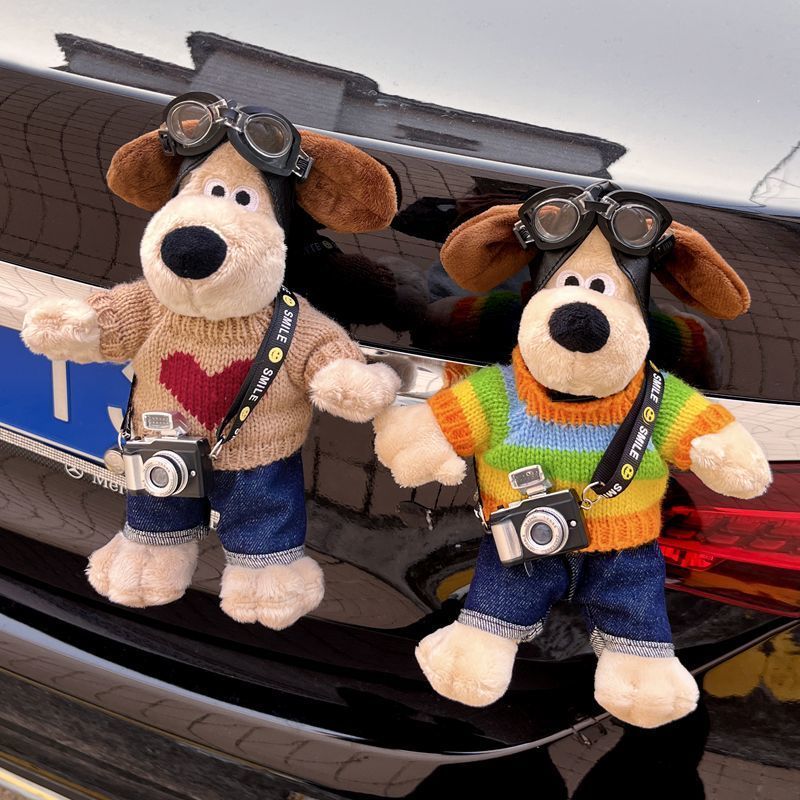 掌门狗车尾挂件车外后备箱尾部公仔摩托车玩偶汽车摆件车载装饰品