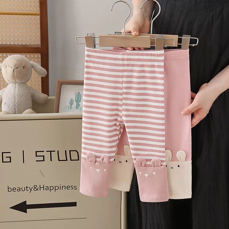 女童打底裤2025秋装新款长裤卡通可爱洋气外穿女宝宝秋天裤子