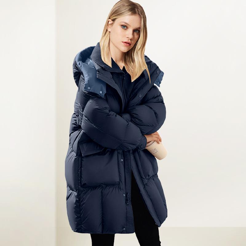 【保暖羽绒服】中长款羽绒服女2025年冬装新款休闲显瘦冬季羽绒服