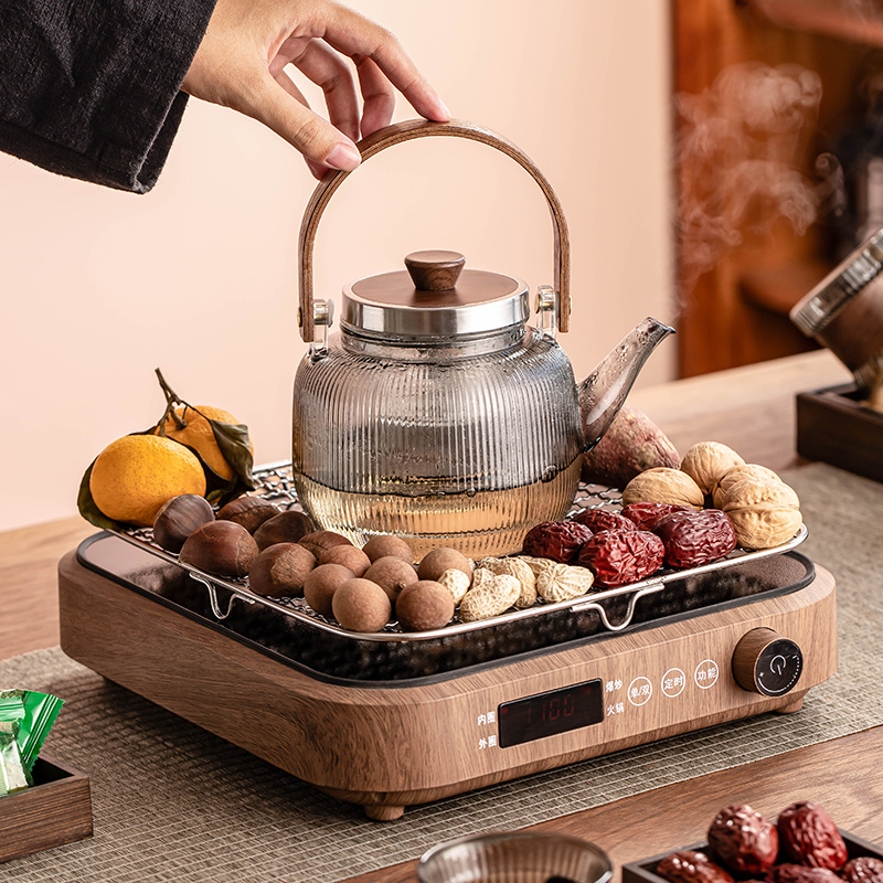冬日围炉煮茶烤火炉家用室内煮茶器2024新款全套多功能玻璃烧水壶