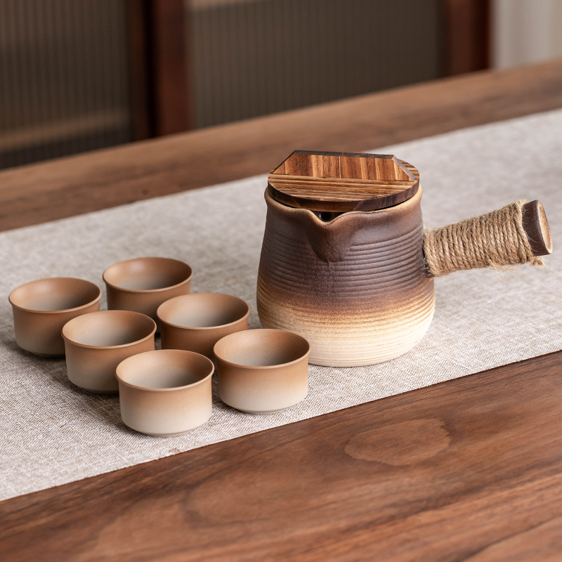 冬日围炉煮茶壶烤奶茶罐陶瓷壶套装家用器具全套云南罐罐奶茶摆摊