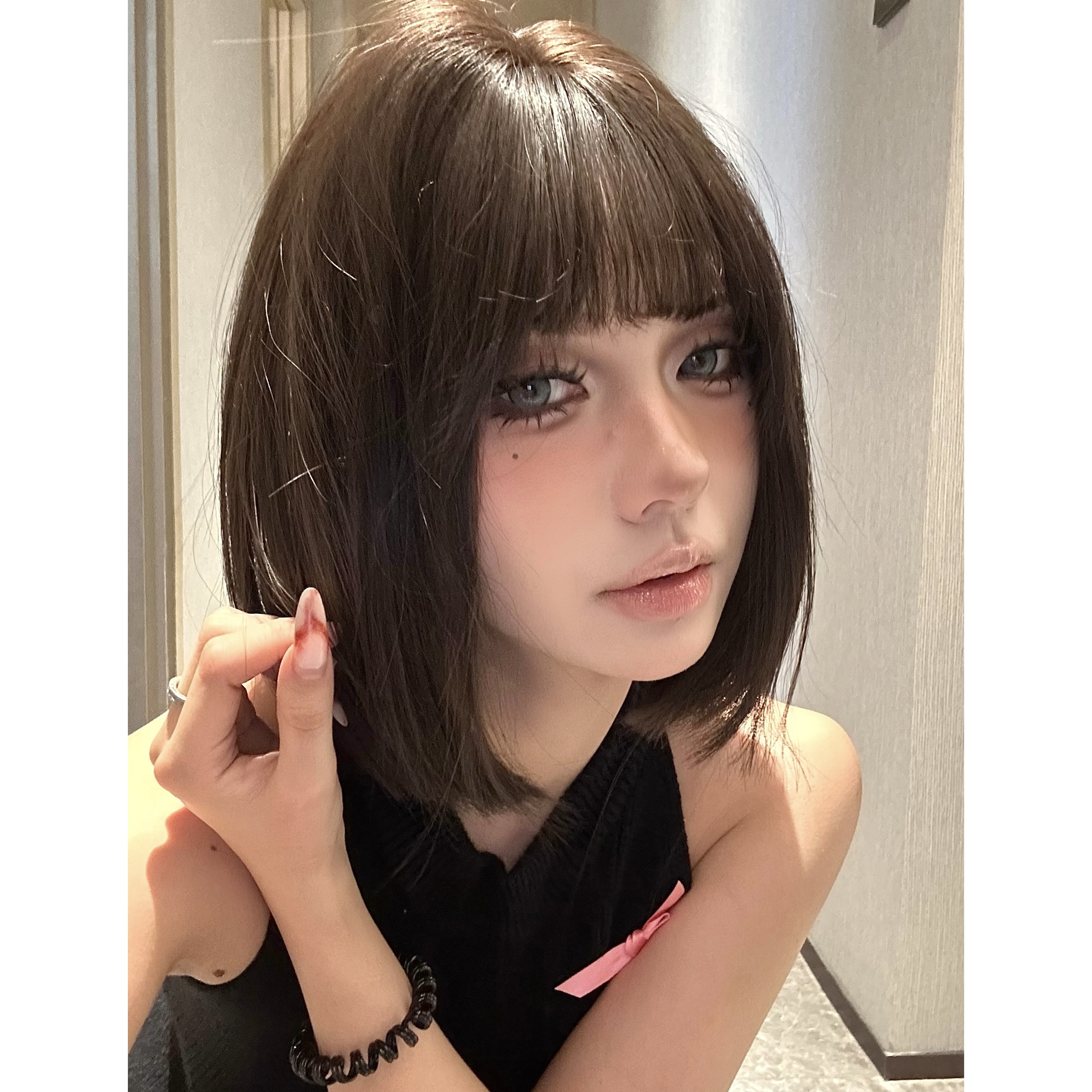 KuKu公主-【猫克力】气质减龄波波头短发全头套仿真头皮